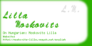 lilla moskovits business card